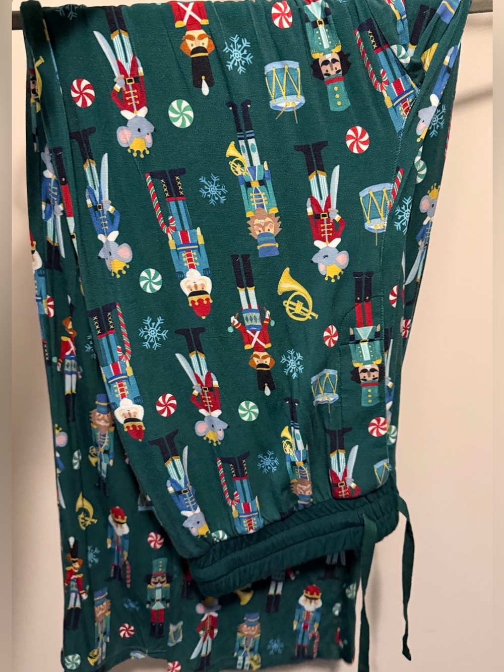 LAST CHANCE* Little Sleepies Green Nutcracker Pants Men Large